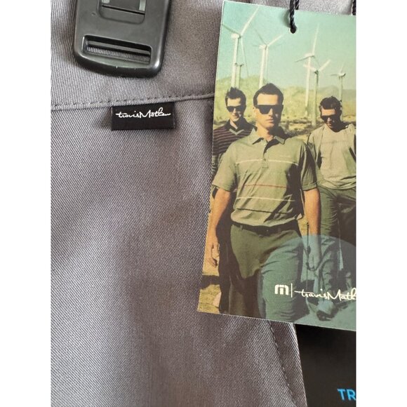TravisMathew Mens Stretch Golf Pants Size 38 Polyester Blend Gray Premium Comfor - Picture 2 of 6